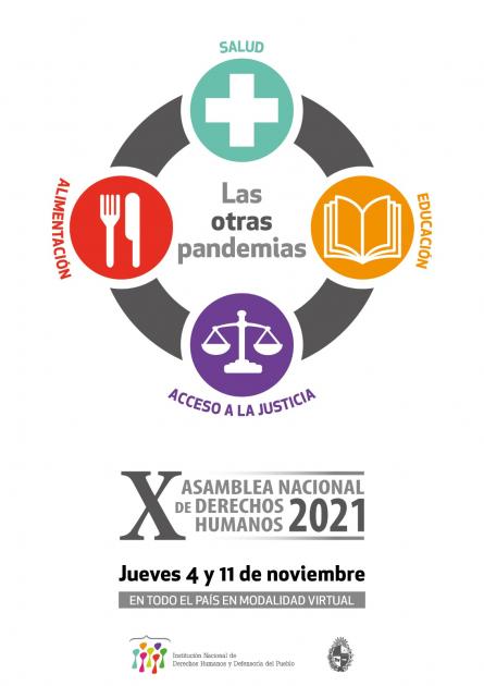 Afiche de la X Asamblea Nacional de Derechos Humanos 2021