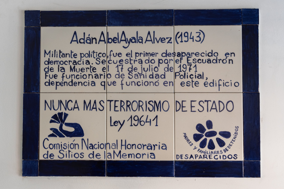 Sanidad policial en memoria de Abel Ayala. Fotografía: Martín Varela, 2025.