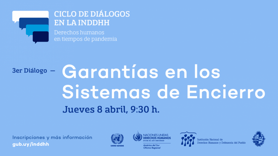 Placa anunciando el evento Derechos humanos en tiempos de pandemia” Placa anunciando el evento Derechos humanos en tiempos de pandemia”