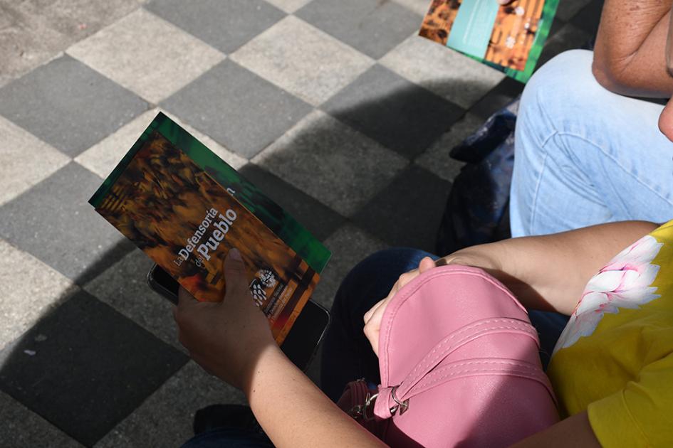 Material de la INDDHH entregado a los asistentes Folletos entregados en la visita