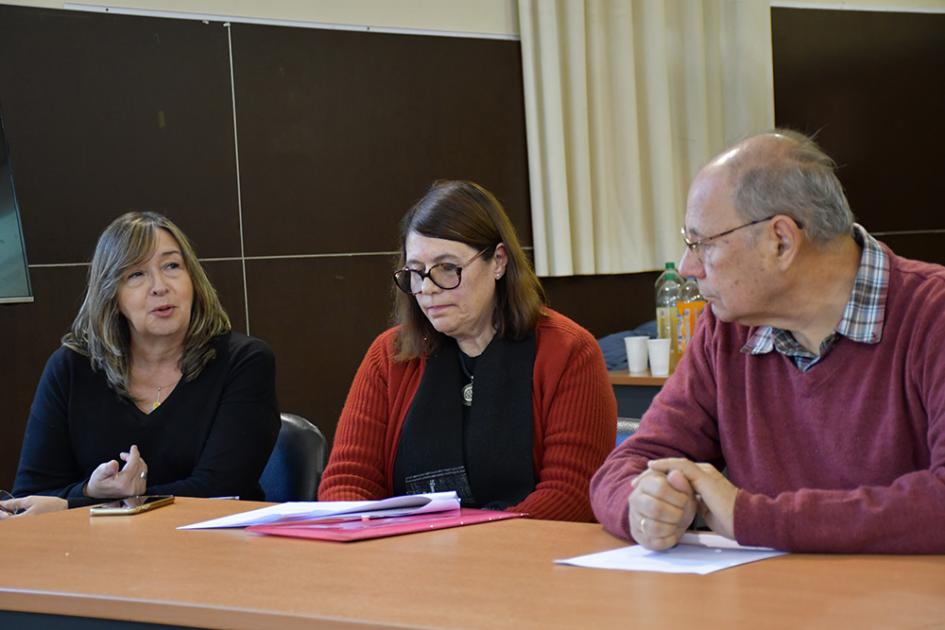 Rita Racciatti, Alicia Di Bartolomeo y Gene Mateo del grupo de trabajo de org. de personas mayores Rita Racciatti, Alicia Di Bartolomeo y Gene Mateo del grupo de trabajo de org. de personas mayores