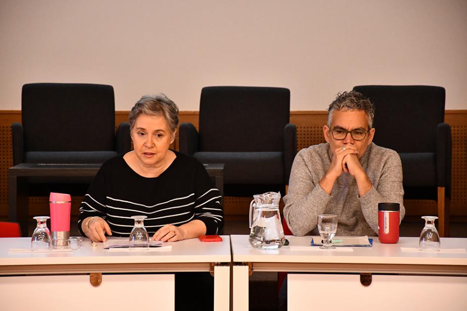 Directora de la INDDHH, Jimena Fernández, y el representante de UNICEF, Francisco Benavides Directora de la INDDHH, Jimena Fernández, y el representante de UNICEF, Francisco Benavides