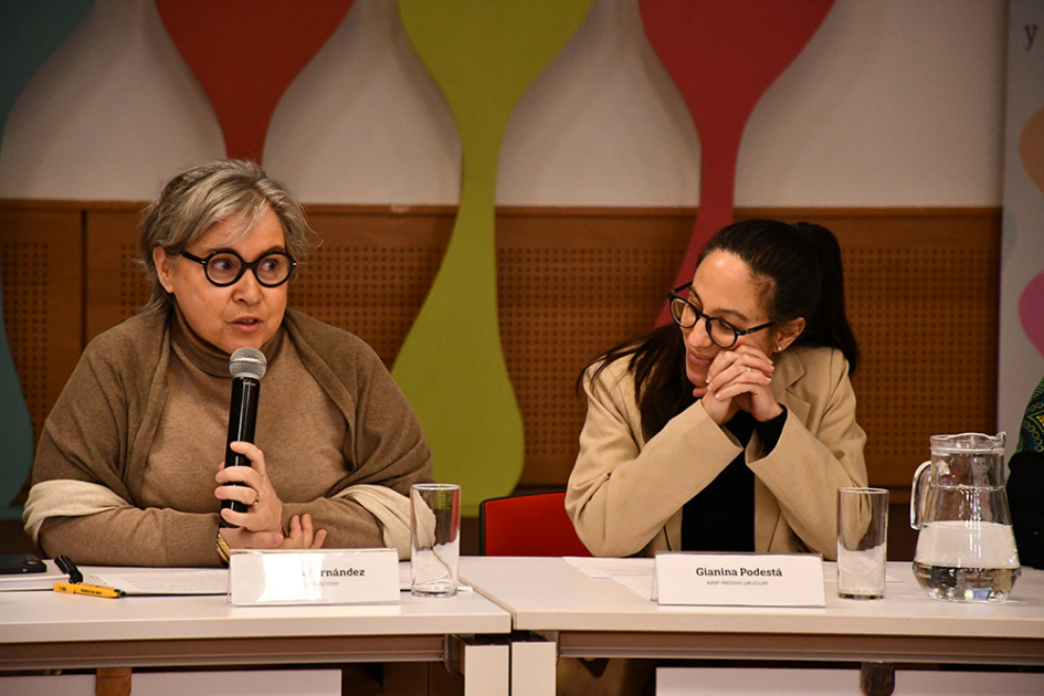 Directora de la INDDHH, Jimena Fernández, junto a Gianina Podestá Directora de la INDDHH, Jimena Fernández, junto a Gianina Podestá