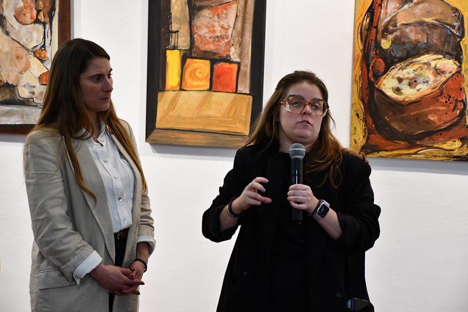 Victoria Esteves y Leticia Alcarraz del área de Descentralización de la INDDHH