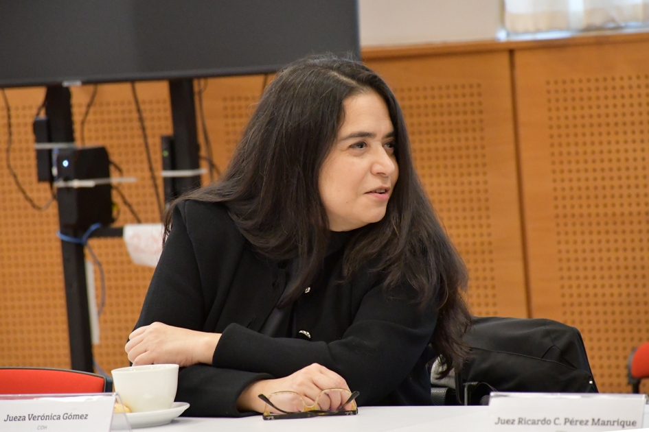 Palabraz de la jueza de CIDH, Verónica Gómez