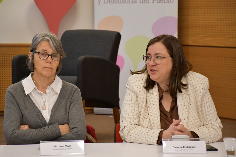 Palabras de la directora de INDDHH, Carmen Rodríguez