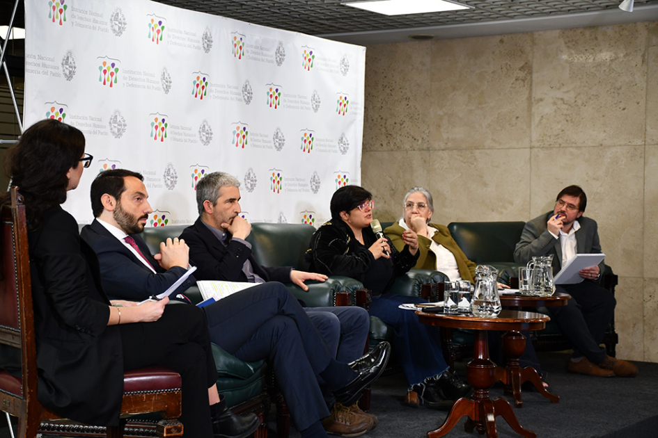 J. Novella (SCJ), P. Caggiani (ANEP), V. Cardozo (MIDES), Z. Arteta (MSP), M. Fuentes (INAU) J. Novella (SCJ), P. Caggiani (ANEP), V. Cardozo (MIDES), Z. Arteta (MSP), M. Fuentes (INAU)