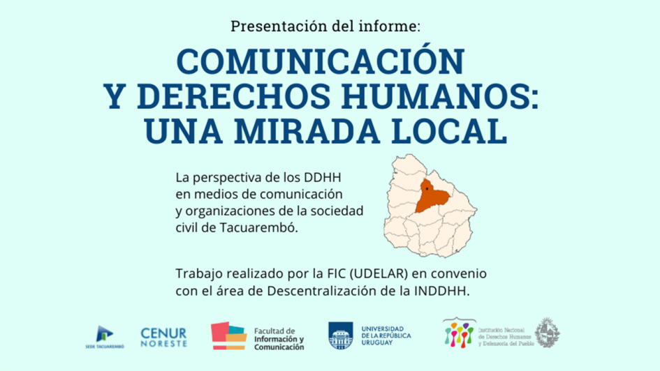 Placa Comunicación y derechos humanos, una mirada local