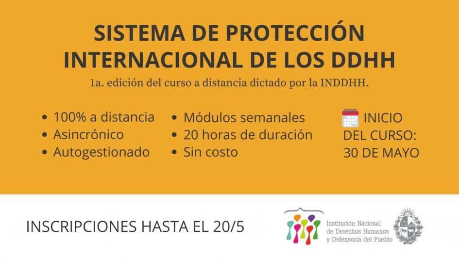 Afiche curso Sistema internacional de protección Afiche curso Sistema internacional de protección