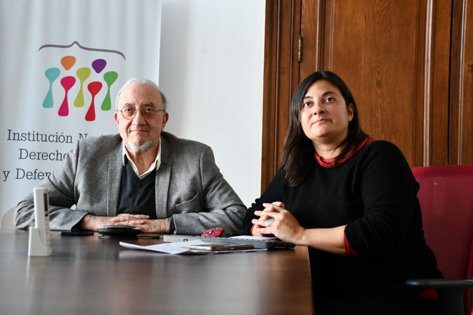 Director Marcos Israel y Rosana Medina de la Unidad Especializada de Género Director Marcos Israel y Rosana Medina de la Unidad Especializada de Género