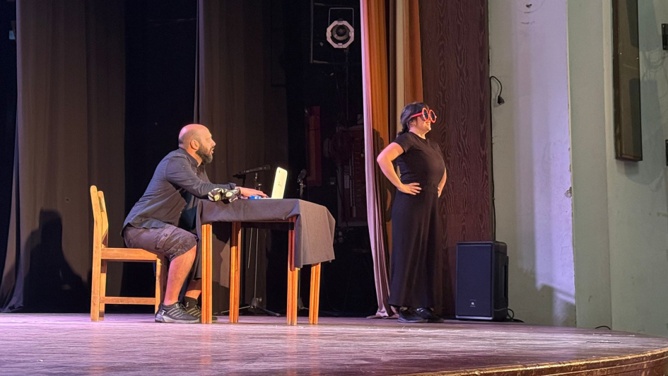 En escena Maite Bigi y Martín García