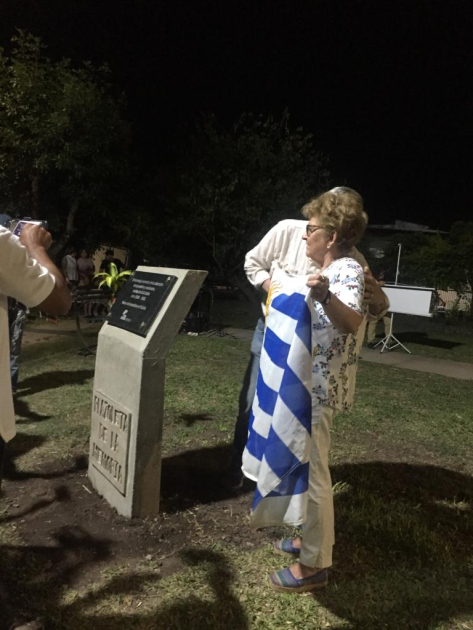 Inauguración de placa en el Espacio "Plazoleta de la Memoria" en Bella Unión, Artigas.