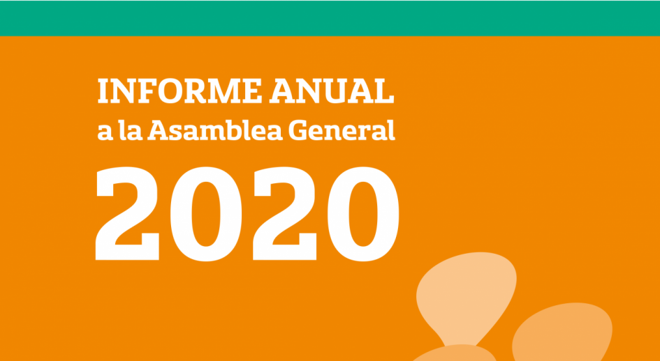 Carátula del Informe Anual a la Asamblea General 2020