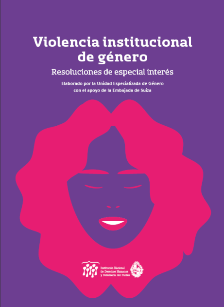 Tapa del Documento sobre Violencia Institucional de Género