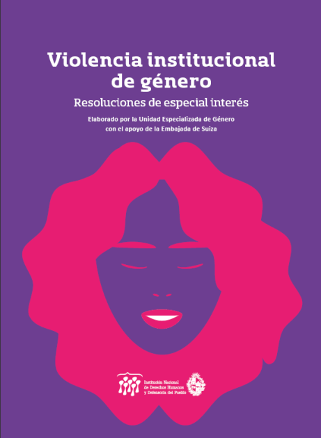 Tapa del Documento sobre Violencia Institucional de Género Tapa del Documento sobre Violencia Institucional de Género