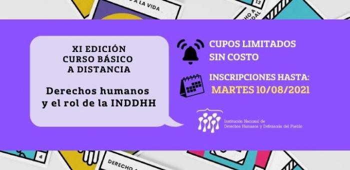 Afiche curso básico DDHH