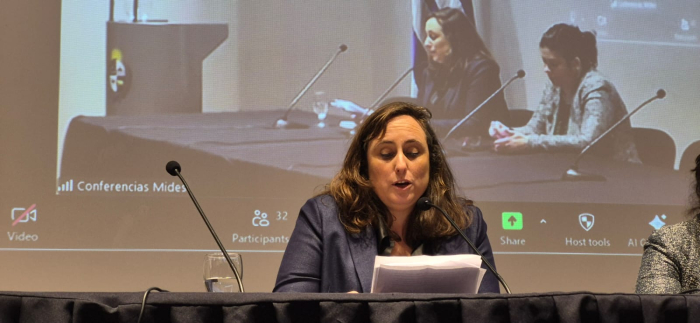 Luciana Oholeguy, técnica de la Unidad de Migración de INDDHH
