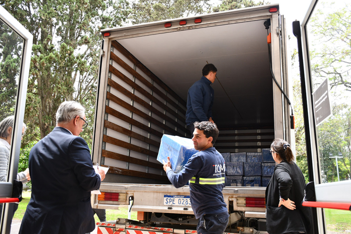Entrega de archivo de la Secretaría de Derechos Humanos de Presidencia a la INDDHH