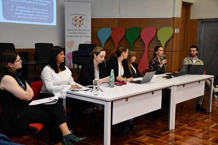 Quinta mesa de trabajo de la Unidad de Migrantes de la INDDHH Panel de presentación del informe sobre personas privadas de libertad extranjeras