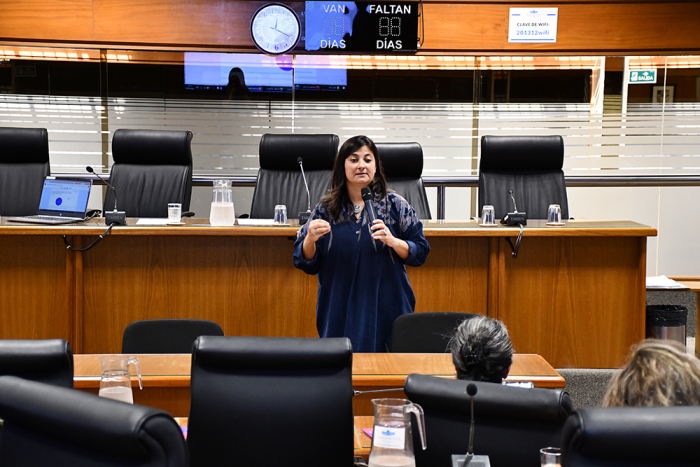 Rosana Medina de la Unidad Especializada de Género de la INDDHH