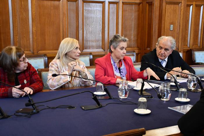 A. Olivera (C. de Representantes), B. Argimón (C. de Senadores), J. Fernández(INDDHH), J. Petit(CPP)