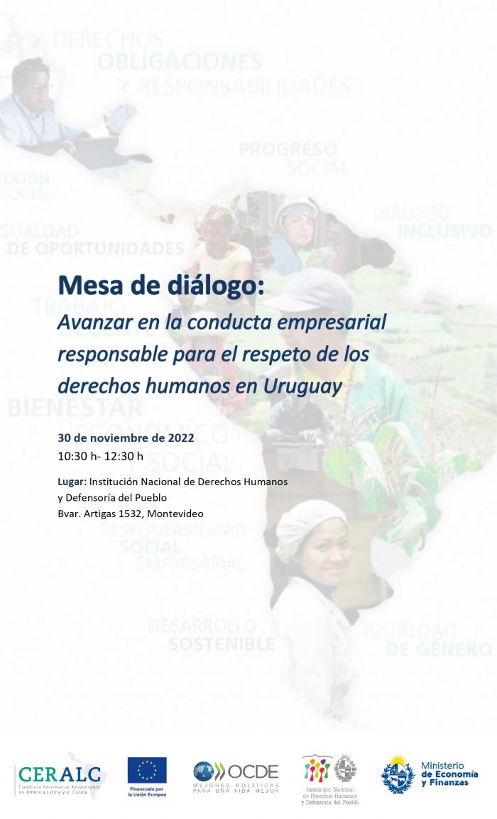 "Mesa de diálogo: Avanzar en la conducta empresarial responsable para el respeto de los derechos... Mesa de diálogo: Avanzar en la conducta empresarial responsable para el respeto de los derechos...