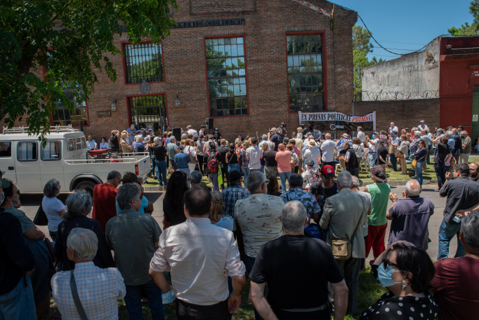 Nibia Sabalsagaray. Fotografía: Martín Varela, 2025. Acto y colocación de mural en homenaje a Nibia Sabalsagaray.