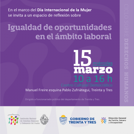 Invitación 15/03: Igualdad de oportunidades en el ámbito laboral