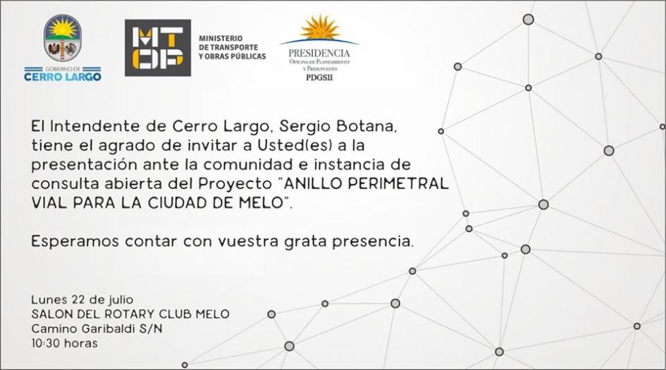 Invitación reunión informativa Anillo Perimetral