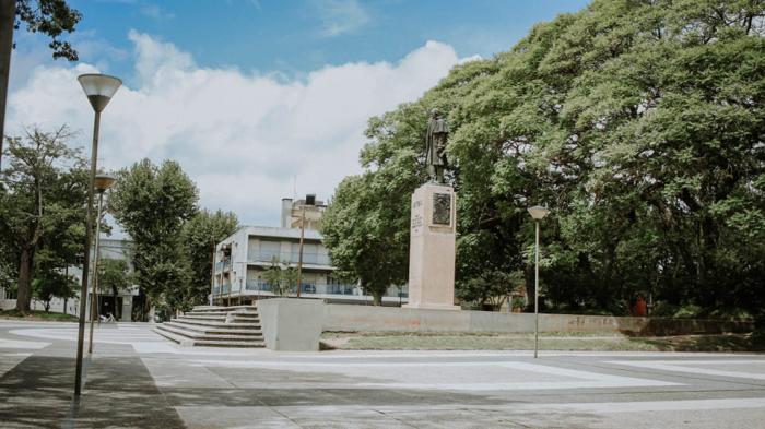 En Plaza Constitución.