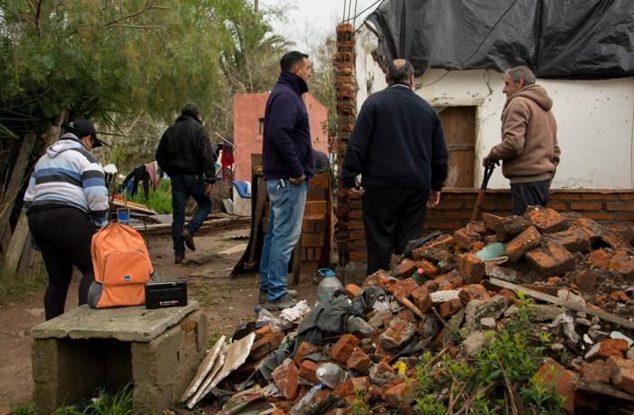 Desastres causados por las tormentas en Barrio Sur