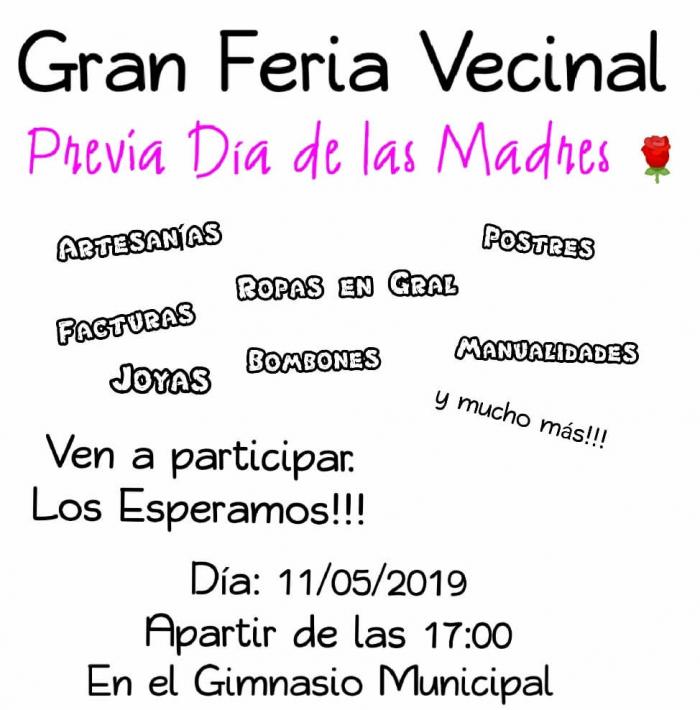 Folleto Feria Vecinal de Noblía