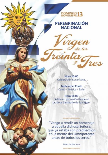 Afiche - Peregrinaci贸n Nacional Virgen de los Treinta y Tres