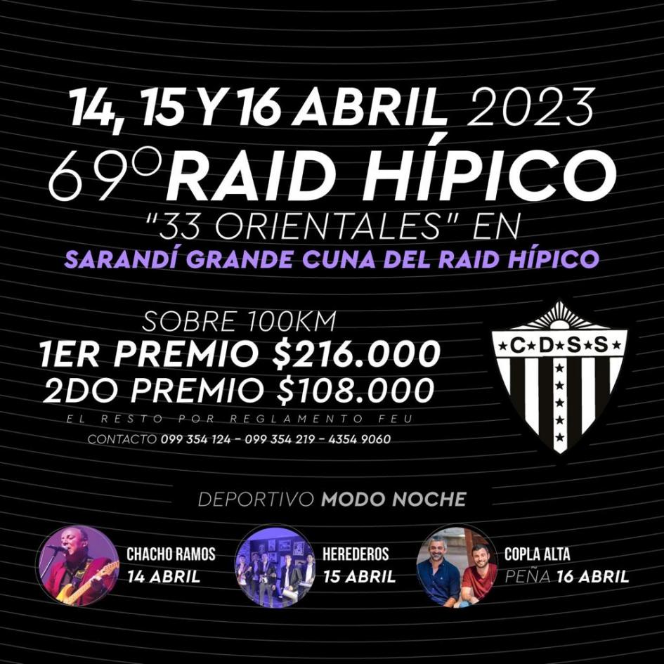 Afiche - Raid Hípico "33 Orientales"