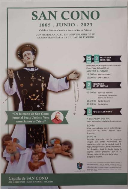 Afiche - actividades religiosas de San Cono