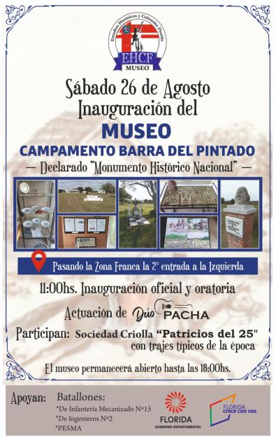 Inauguración del Museo “Campamento Barra del Pintado”