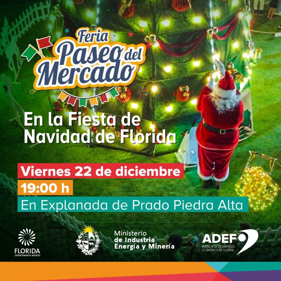 Feria Paseo del Mercado en la Fiesta de Navidad de Florida