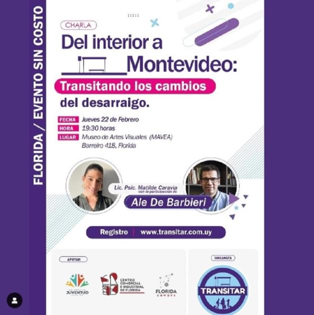 Charla "Del interior a Montevideo: transitando los cambios del desarraigo"