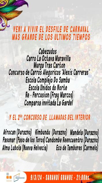 Segundo Concurso de Llamadas del Interior y Primer Concurso de Carros Alegóricos