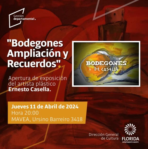 Apertura de la exposición "Bodegones Ampliación y Recuerdos" del artista plástico Ernesto Casella