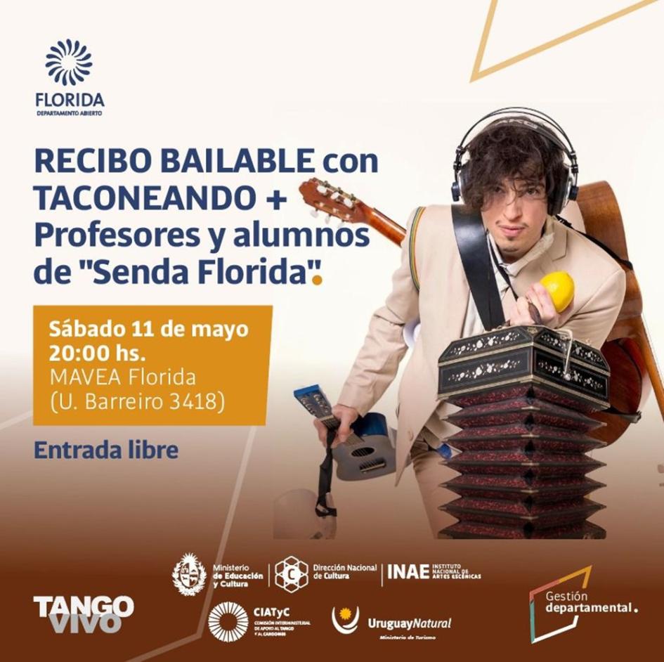 Recibo Bailable con “Taconeando” + profesores y alumnos de “Senda Florida”.