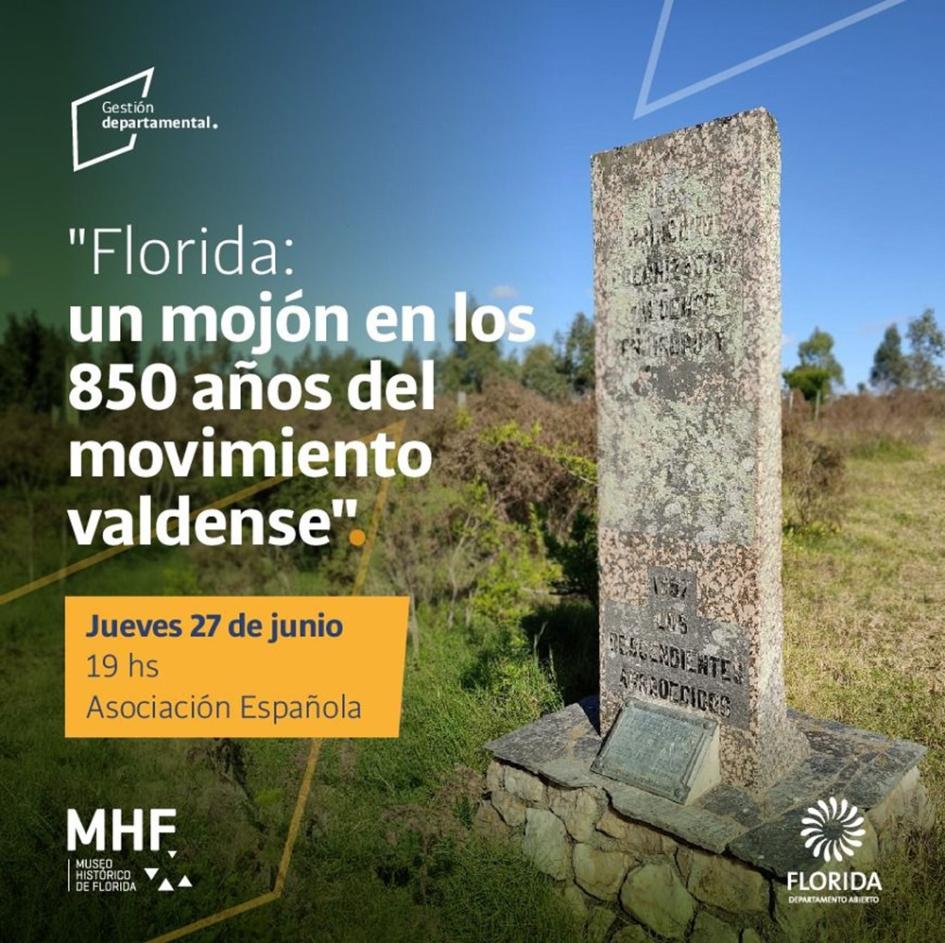 Presentación "Florida: un mojón en los 850 años del movimiento valdense"