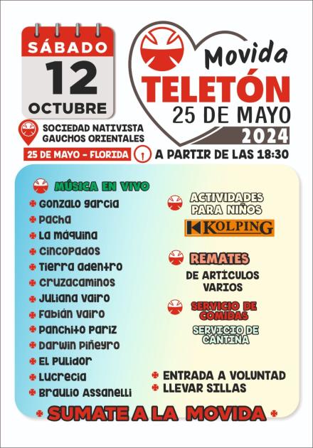 Movida Teletón en 25 de Mayo