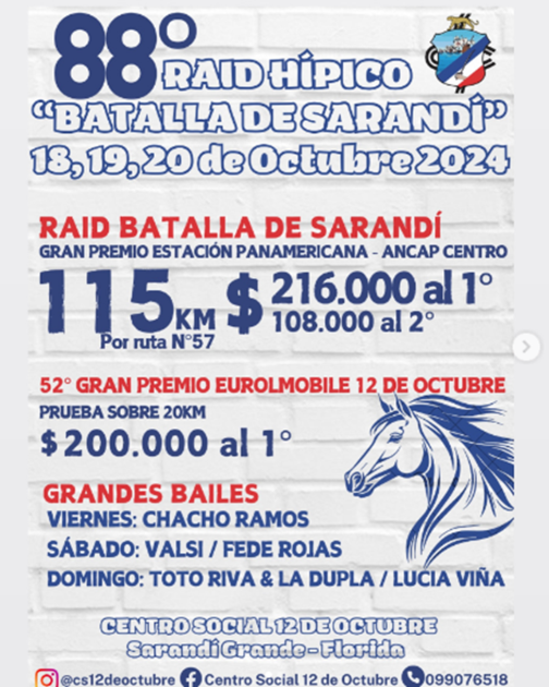 88ª edición Raid Hípico “Batalla de Sarandí”
