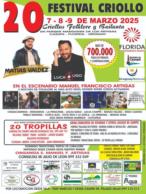 20º Festival Criollo: Criollas, Folklore y Bailanta