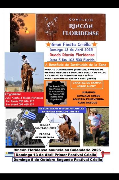 Gran Fiesta Criolla en el Rincón Floridense