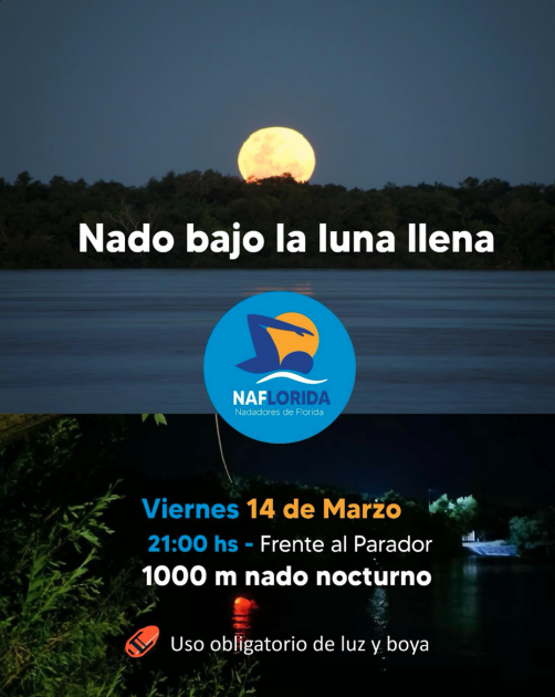 Nado bajo la luna llena