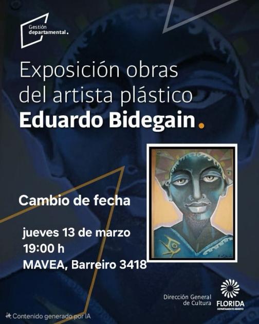 Exposición de obras del artistas plástico Eduardo Bidegain