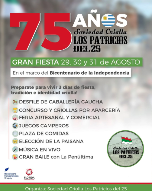  75º edición de la Tradicional Fiesta Criolla de los Patricios del 25