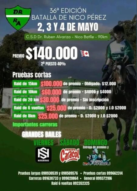 36º edición raid hípico “Batalla de Nico Pérez”